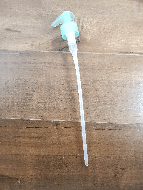 [PMP28410TRG001] Turquoise lotion pump 9.84" 28/410 - 1000/cs