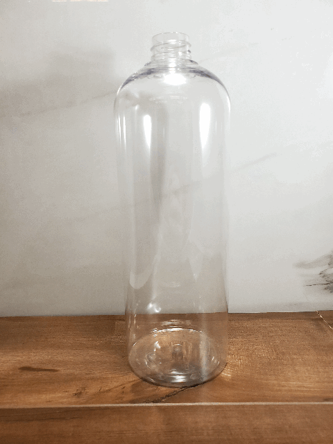 [BTL1000CPE002] Bottle 1L Clear PET Boston Round 28/410 - 98/pqt