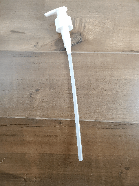 White Lotion Pump RBD 9.84" 28/410 - 850/cs