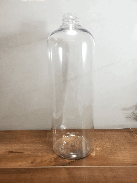 Bottle 1L Clear PET Boston Round 28/410 - 98/pqt